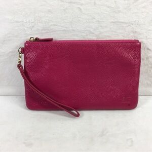 Handbag Butler Mighty Purse Pink Leather Wristlet Gold Hardware Inside Zip
